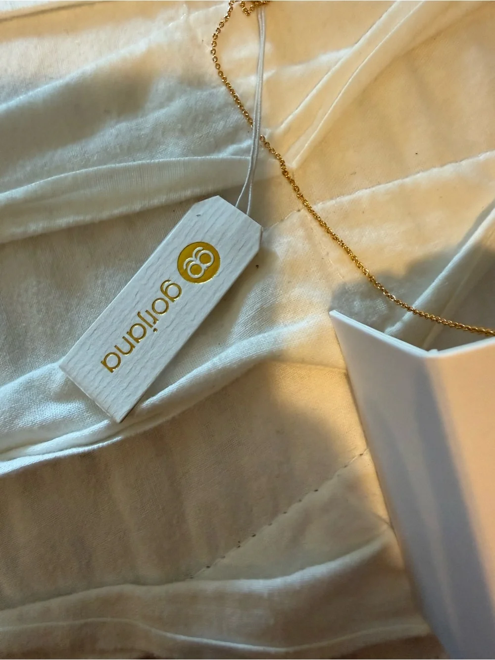 NWT Gorjana for Bloomingdale’s Gold Hammered Diamond Charm Necklace